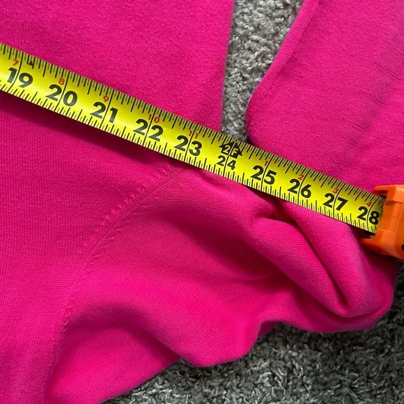 Vineyard Vines Hot Pink V-Neck Heritage Sweater - Picture 4 of 8